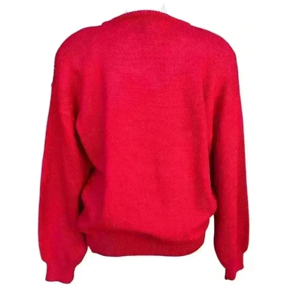 Vintage Western Connection Embellished Women’s Red Sweater Sequins Beads Size L - Picture 4 of 11